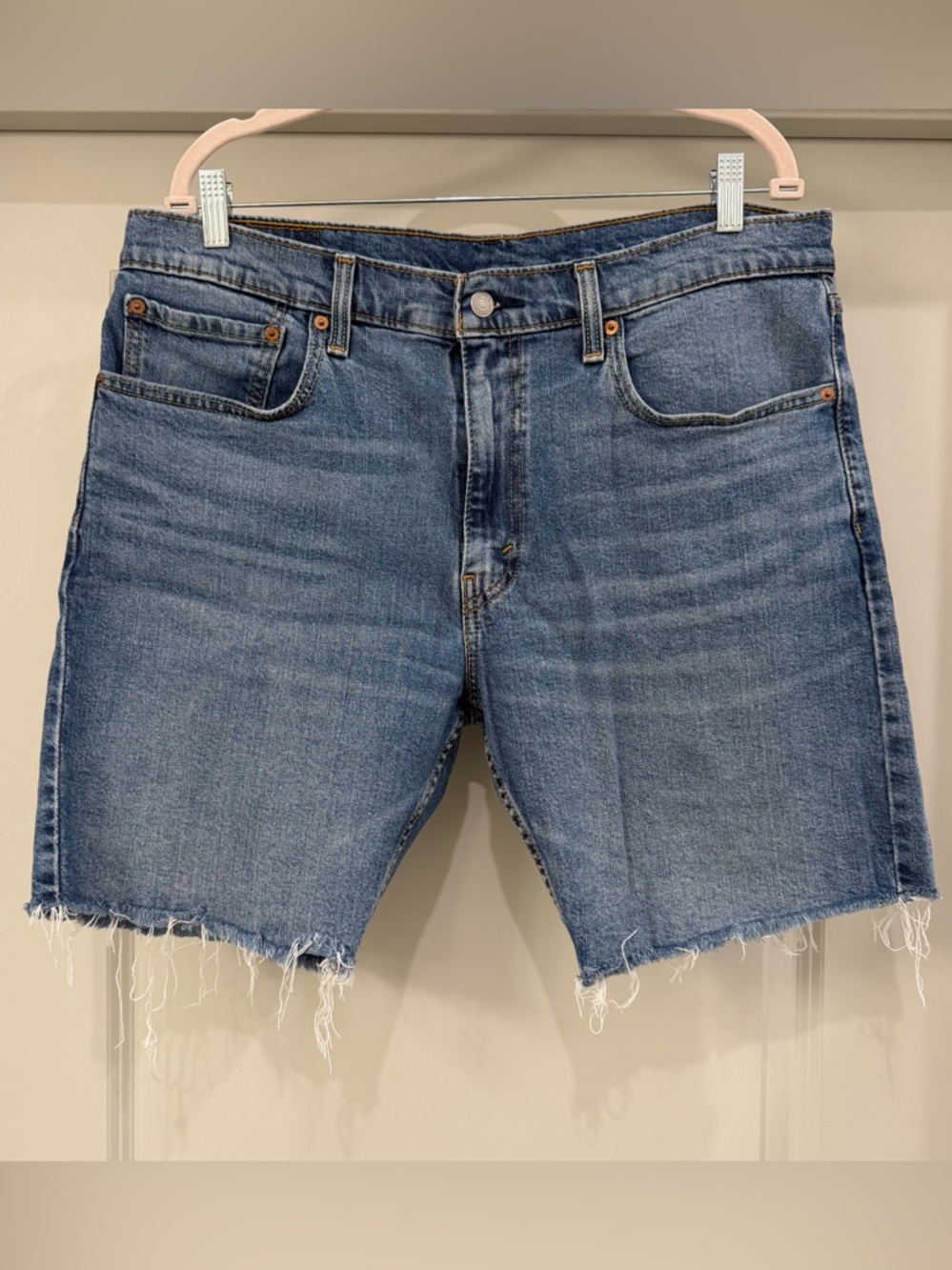 Levi's Men's Medium Blue Denim Cutoff Shorts